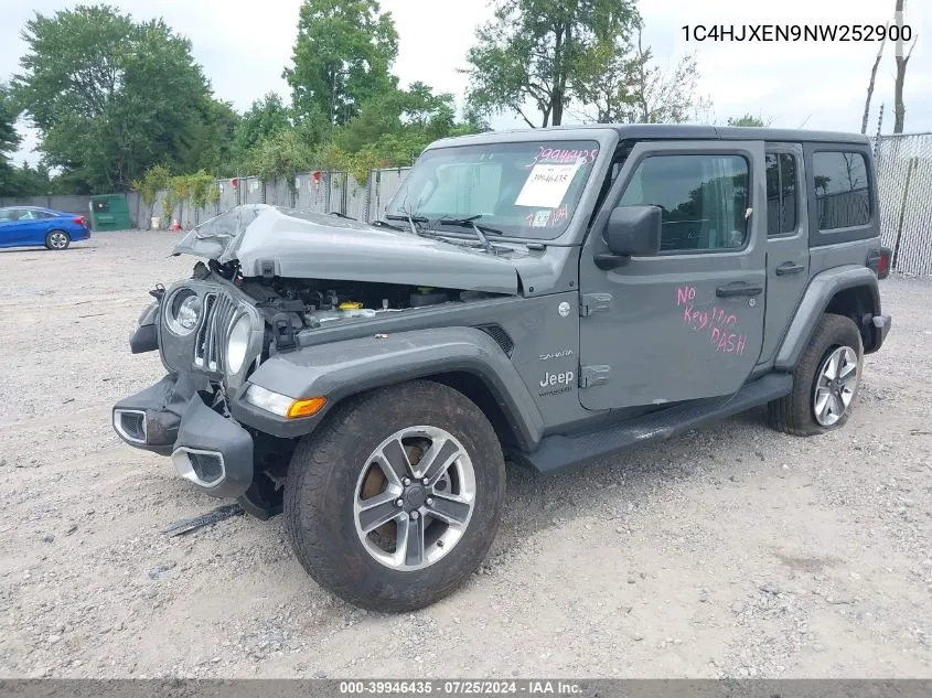 2022 Jeep Wrangler Unlimited Sahara 4X4 VIN: 1C4HJXEN9NW252900 Lot: 39946435