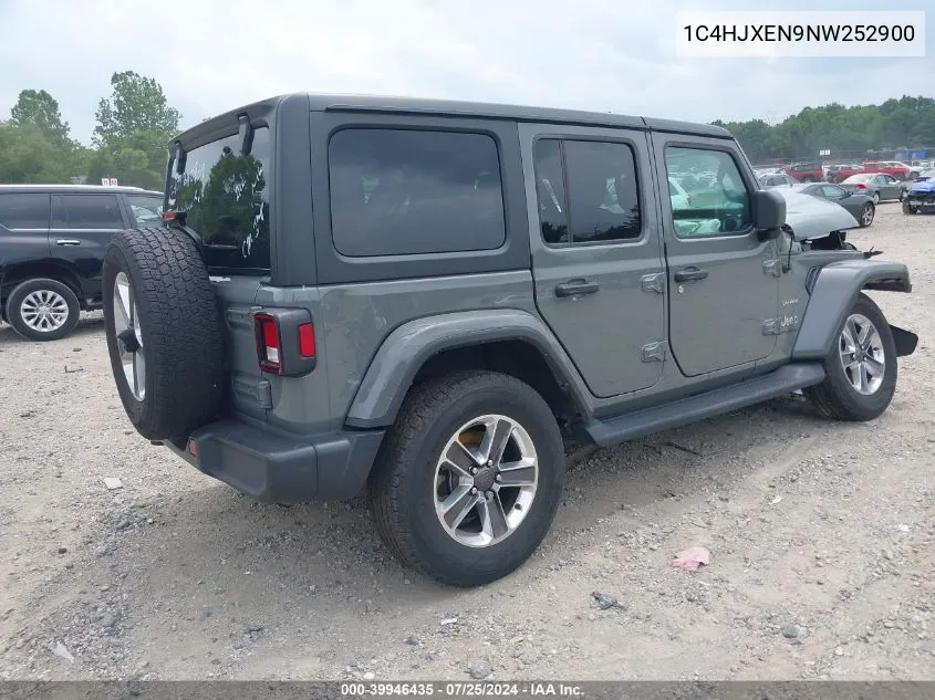 2022 Jeep Wrangler Unlimited Sahara 4X4 VIN: 1C4HJXEN9NW252900 Lot: 39946435