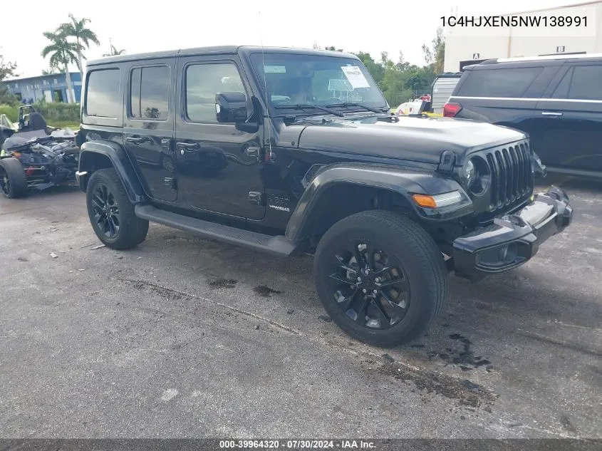 2022 Jeep Wrangler Unlimited Sahara VIN: 1C4HJXEN5NW138991 Lot: 39964320