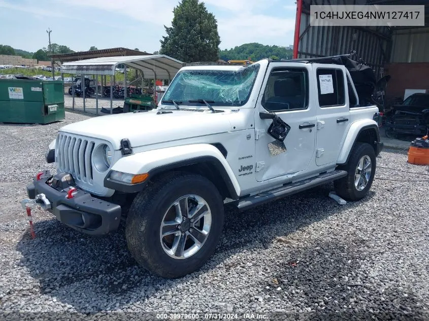 2022 Jeep Wrangler Unlimited Sahara 4X4 VIN: 1C4HJXEG4NW127417 Lot: 39979600