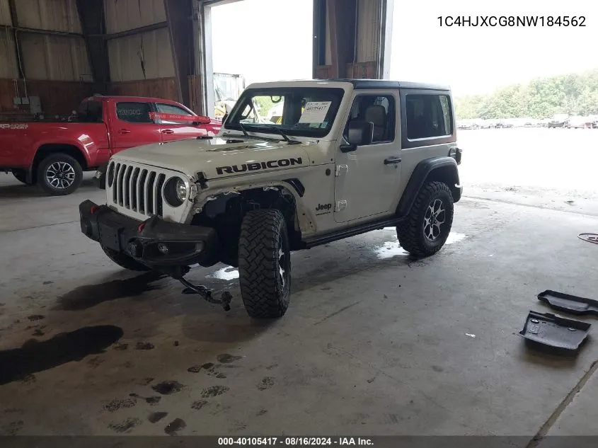 2022 Jeep Wrangler Rubicon 4X4 VIN: 1C4HJXCG8NW184562 Lot: 40105417