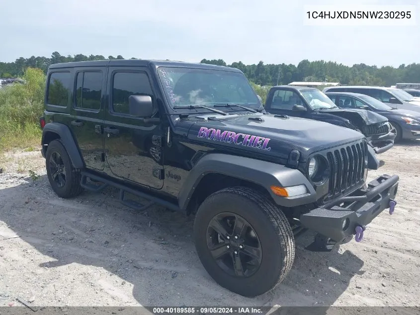 2022 Jeep Wrangler Unlimited Sport VIN: 1C4HJXDN5NW230295 Lot: 40189585