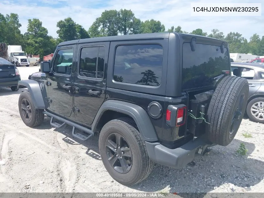 2022 Jeep Wrangler Unlimited Sport VIN: 1C4HJXDN5NW230295 Lot: 40189585