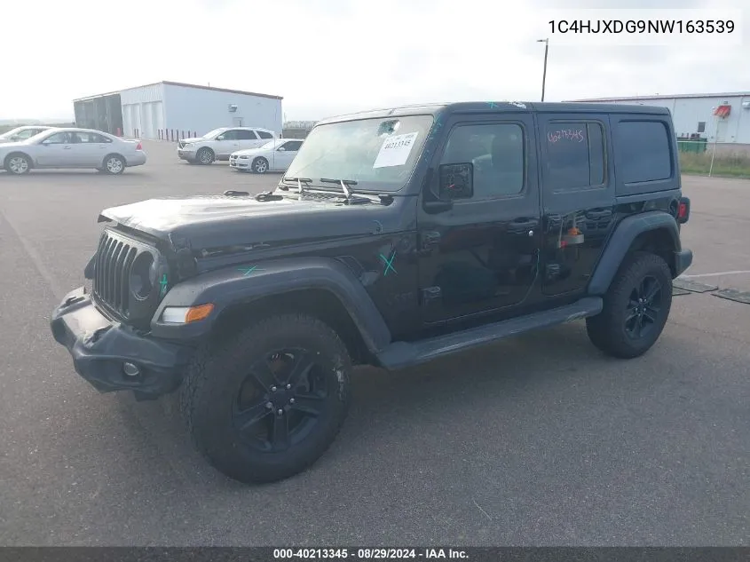 2022 Jeep Wrangler Unlimited Sport Altitude 4X4 VIN: 1C4HJXDG9NW163539 Lot: 40213345