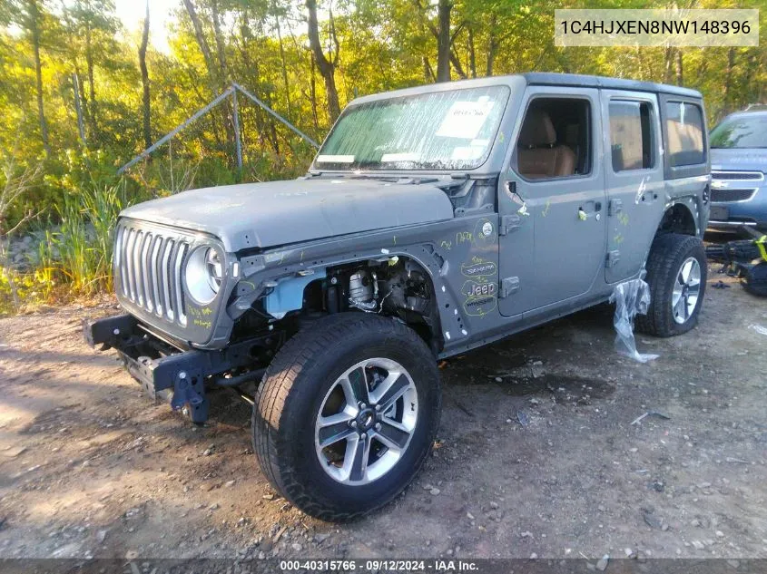 2022 Jeep Wrangler Unlimited Sahara VIN: 1C4HJXEN8NW148396 Lot: 40315766