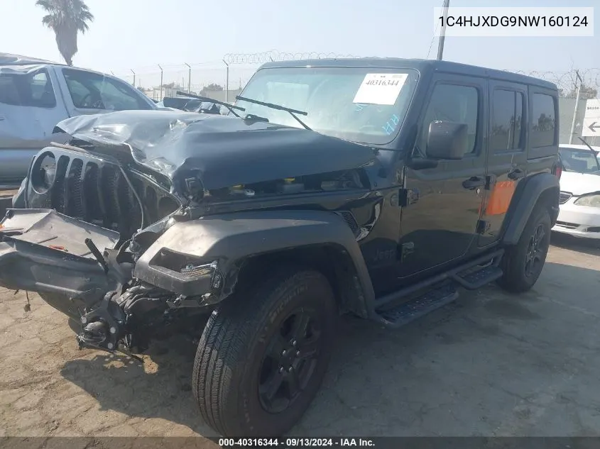 1C4HJXDG9NW160124 2022 Jeep Wrangler Unlimited Sport S 4X4