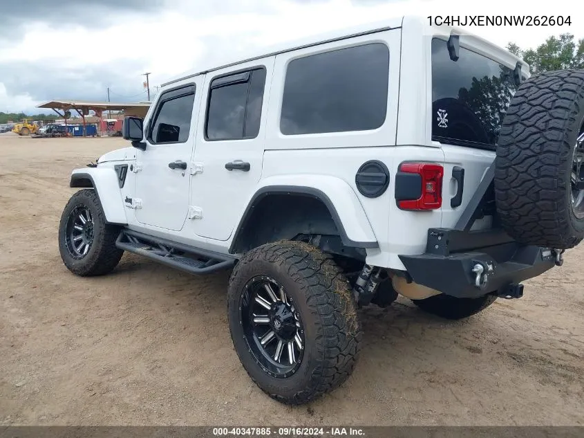 2022 Jeep Wrangler Unlimited Sahara Altitude 4X4 VIN: 1C4HJXEN0NW262604 Lot: 40347885