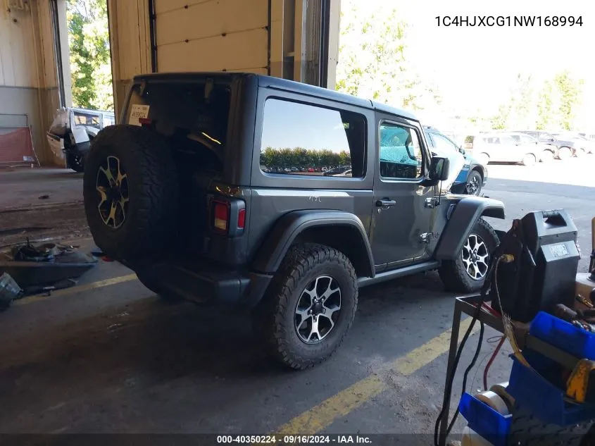 2022 Jeep Wrangler Rubicon VIN: 1C4HJXCG1NW168994 Lot: 40350224