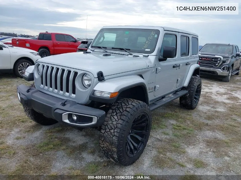 1C4HJXEN6NW251400 2022 Jeep Wrangler Unlimited Sahara 4X4