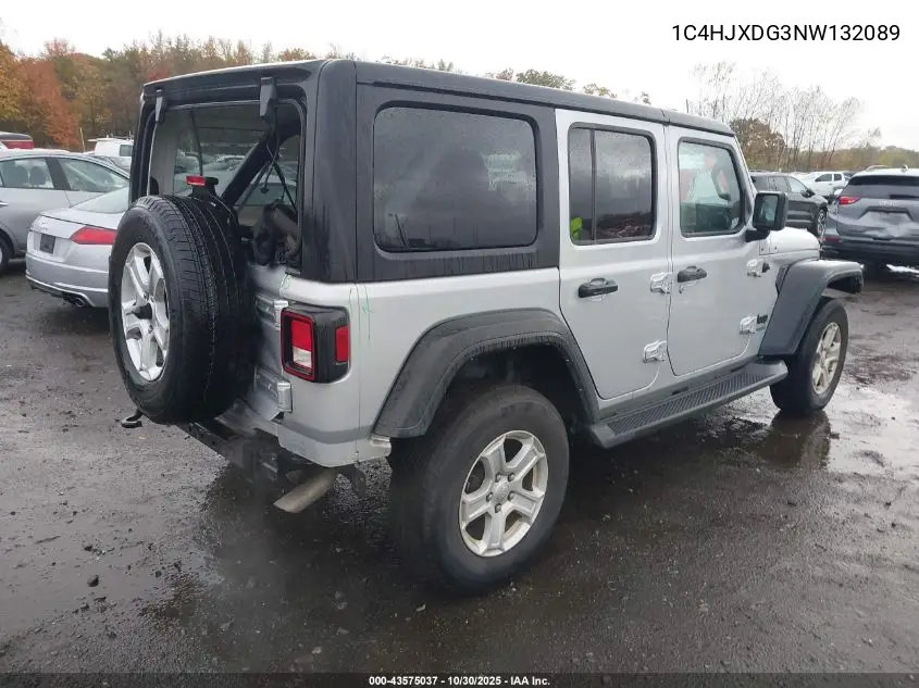 1C4HJXDG3NW132089 2022 Jeep Wrangler Unlimited Sport S 4X4