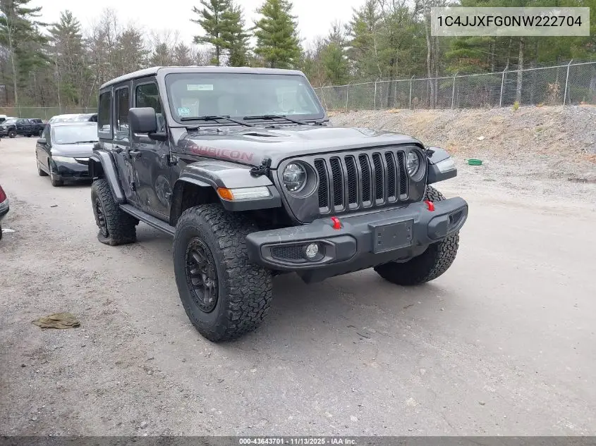 1C4JJXFG0NW222704 2022 Jeep Wrangler Unlimited Rubicon 4X4