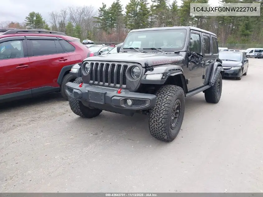 1C4JJXFG0NW222704 2022 Jeep Wrangler Unlimited Rubicon 4X4