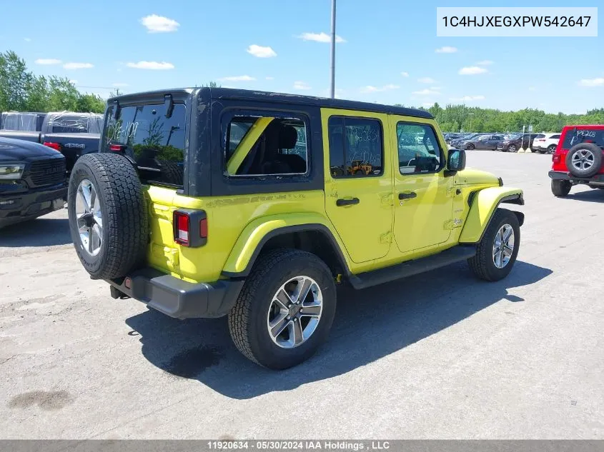 2023 Jeep Wrangler Sahara VIN: 1C4HJXEGXPW542647 Lot: 11920634