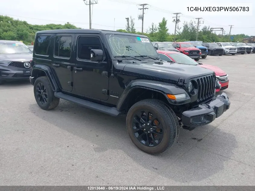 2023 Jeep Wrangler Sahara VIN: 1C4HJXEG3PW506783 Lot: 12013640