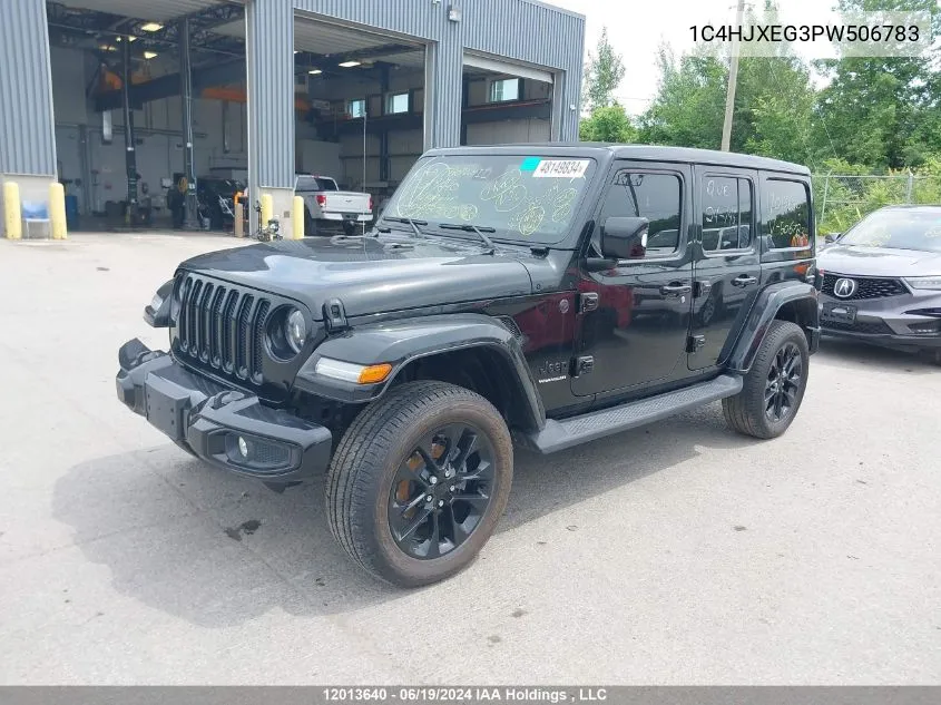 2023 Jeep Wrangler Sahara VIN: 1C4HJXEG3PW506783 Lot: 12013640