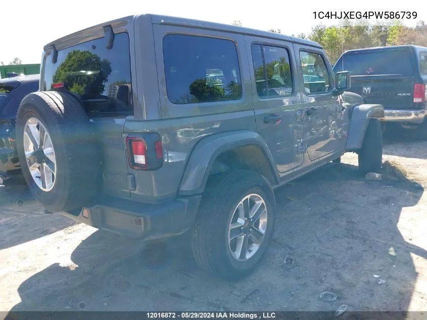 2023 Jeep Wrangler Sahara VIN: 1C4HJXEG4PW586739 Lot: 12016872