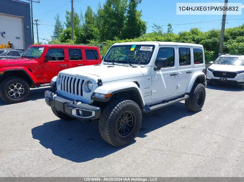 2023 Jeep Wrangler 4-Door Sahara VIN: 1C4HJXEG1PW506832 Lot: 12019455