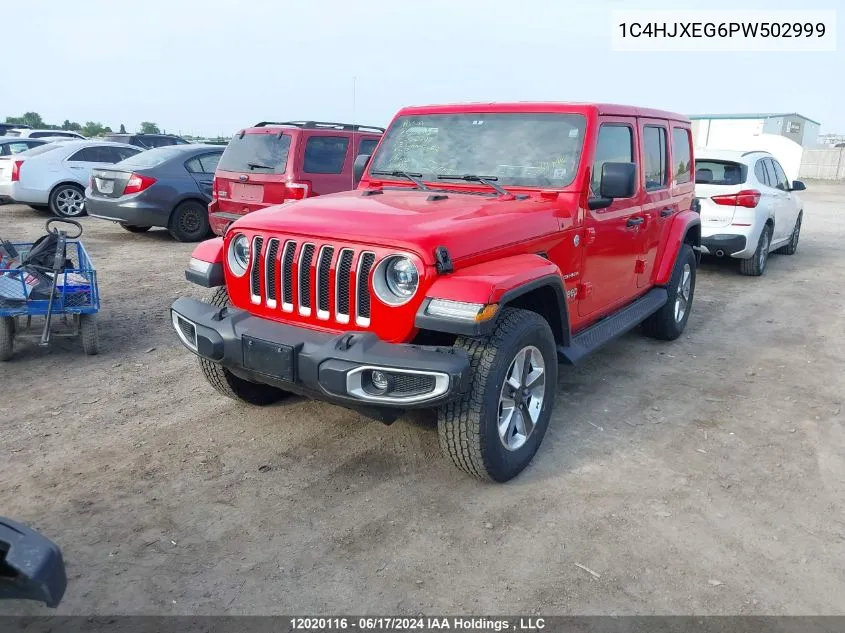 2023 Jeep Wrangler Sahara VIN: 1C4HJXEG6PW502999 Lot: 12020116