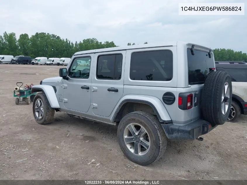 2023 Jeep Wrangler Sahara VIN: 1C4HJXEG6PW586824 Lot: 12022233