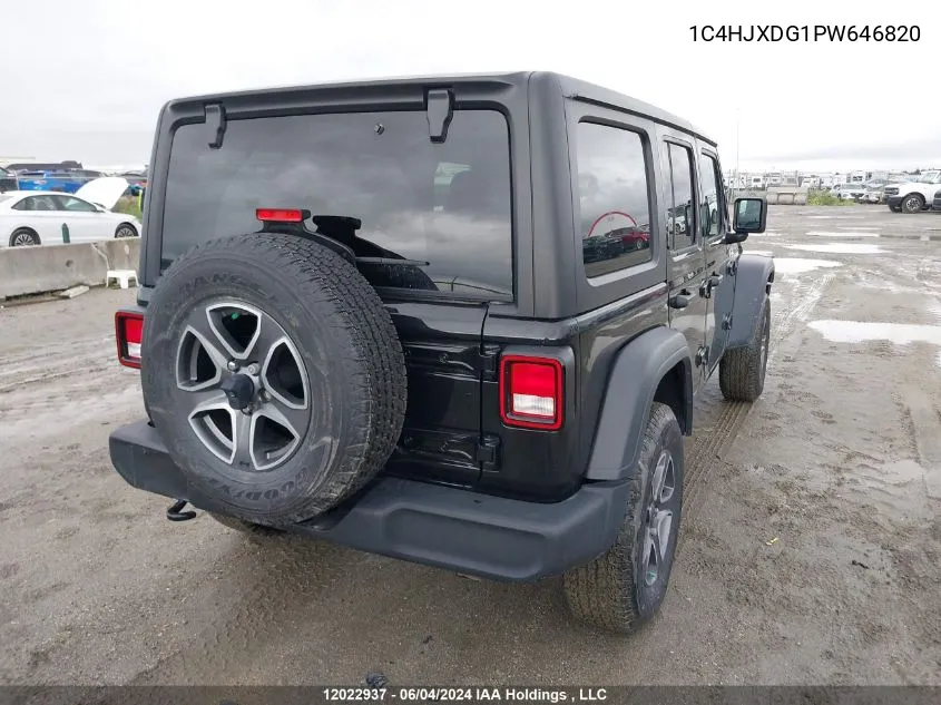 2023 Jeep Wrangler Sport VIN: 1C4HJXDG1PW646820 Lot: 12022937