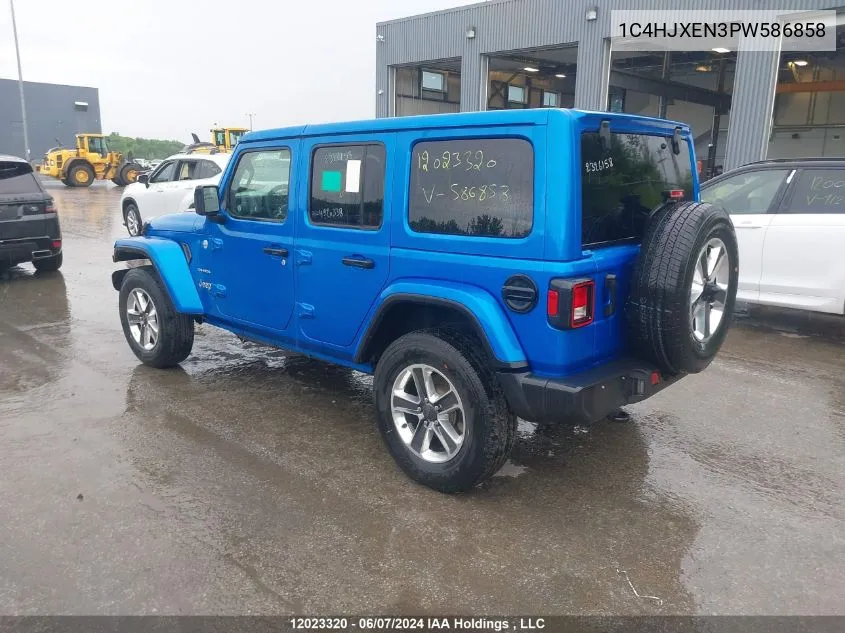 2023 Jeep Wrangler Sahara VIN: 1C4HJXEN3PW586858 Lot: 12023320