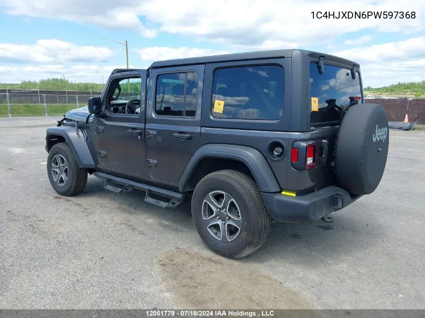 2023 Jeep Wrangler Sport VIN: 1C4HJXDN6PW597368 Lot: 12051779