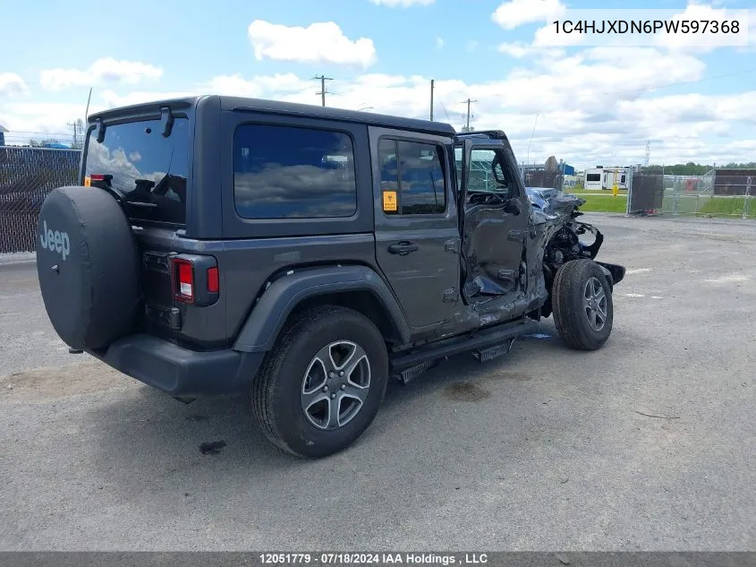 2023 Jeep Wrangler Sport VIN: 1C4HJXDN6PW597368 Lot: 12051779