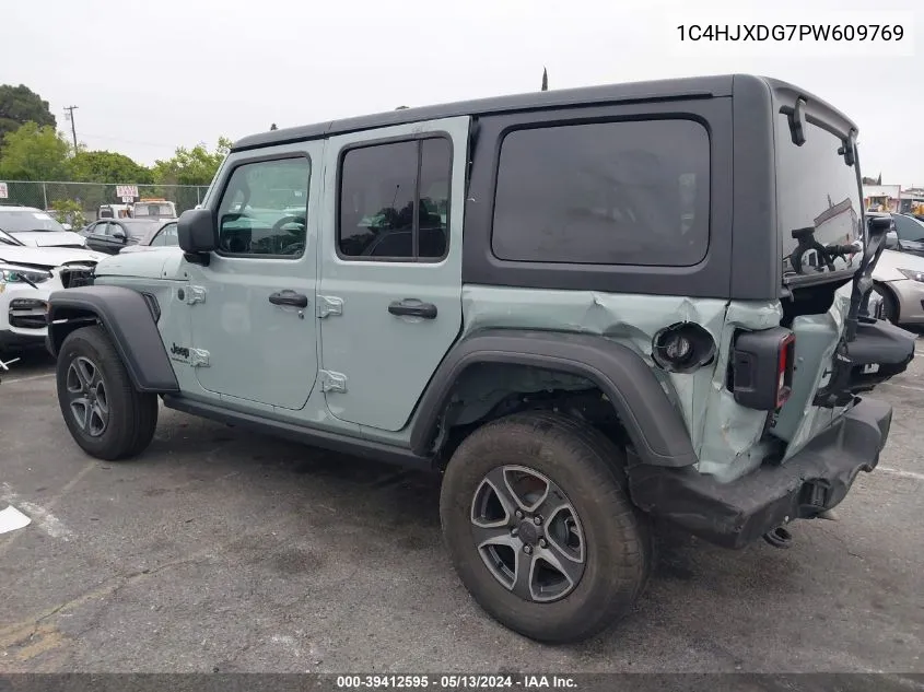 2023 Jeep Wrangler Sport VIN: 1C4HJXDG7PW609769 Lot: 39412595