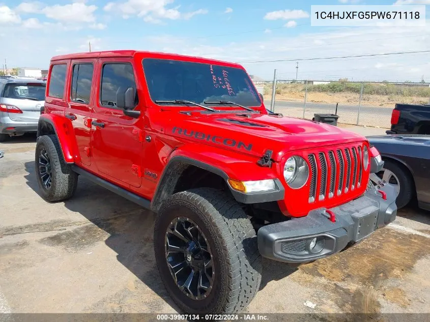 2023 Jeep Wrangler 4-Door Rubicon VIN: 1C4HJXFG5PW671118 Lot: 39907134