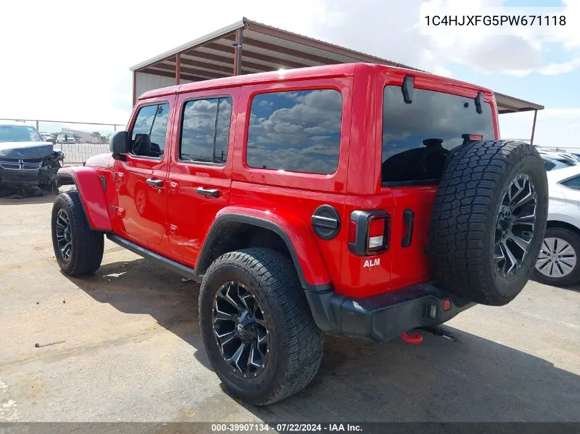 2023 Jeep Wrangler 4-Door Rubicon VIN: 1C4HJXFG5PW671118 Lot: 39907134