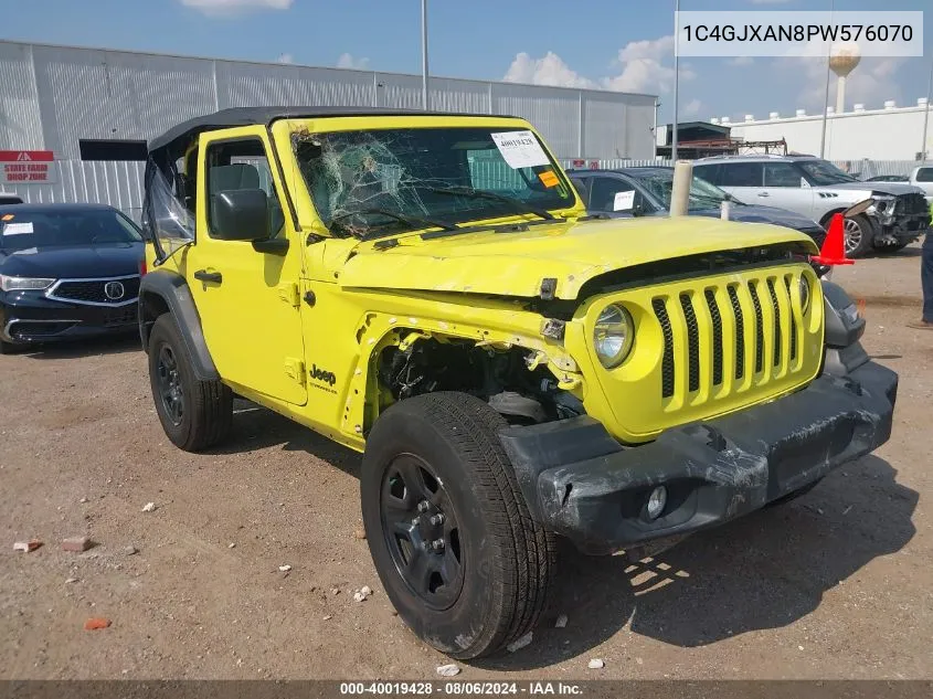 1C4GJXAN8PW576070 2023 Jeep Wrangler 2-Door Sport 4X4