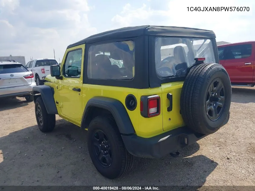 1C4GJXAN8PW576070 2023 Jeep Wrangler 2-Door Sport 4X4