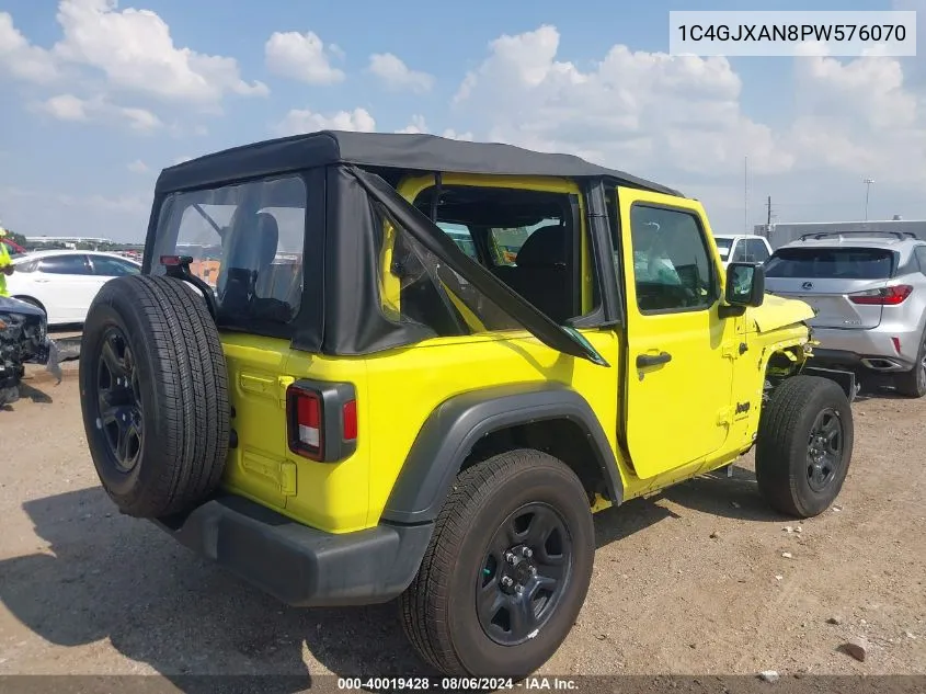 1C4GJXAN8PW576070 2023 Jeep Wrangler 2-Door Sport 4X4