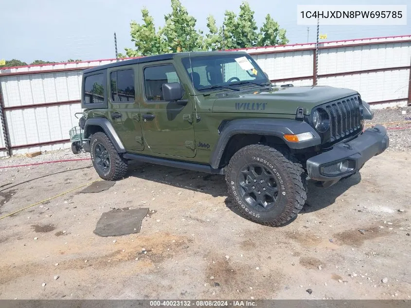 1C4HJXDN8PW695785 2023 Jeep Wrangler 4-Door Willys 4X4