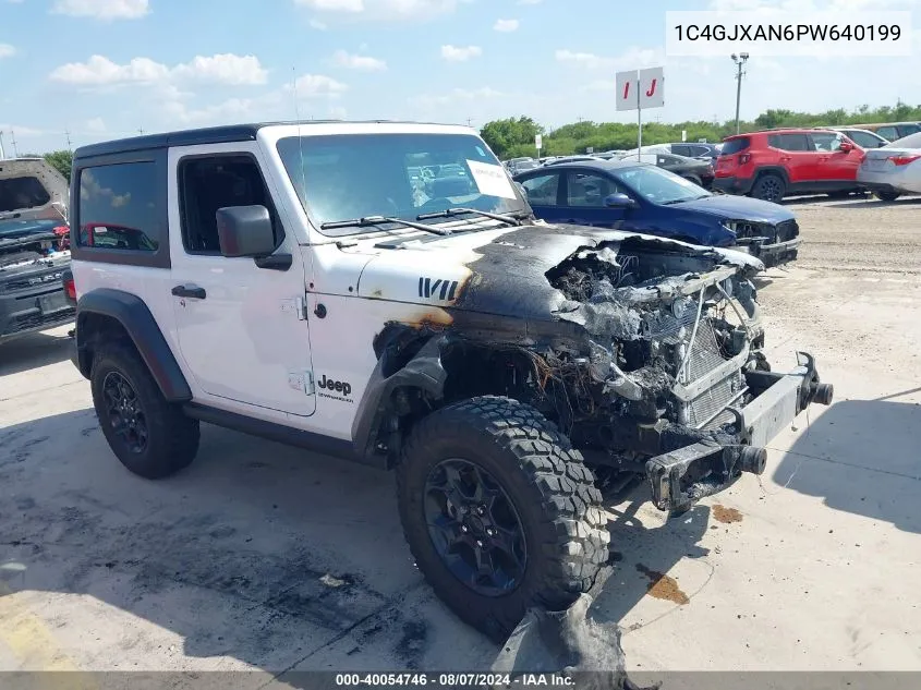 2023 Jeep Wrangler 2-Door Willys Sport 4X4 VIN: 1C4GJXAN6PW640199 Lot: 40054746