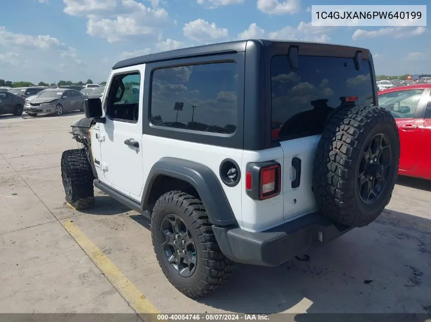 2023 Jeep Wrangler 2-Door Willys Sport 4X4 VIN: 1C4GJXAN6PW640199 Lot: 40054746