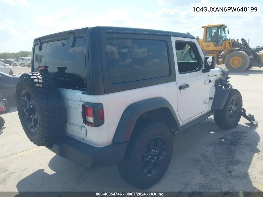 2023 Jeep Wrangler 2-Door Willys Sport 4X4 VIN: 1C4GJXAN6PW640199 Lot: 40054746