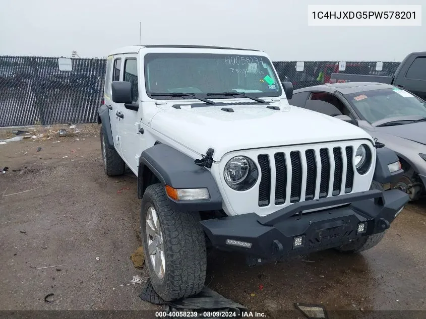 2023 Jeep Wrangler 4-Door Sport Altitude 4X4 VIN: 1C4HJXDG5PW578201 Lot: 40058239