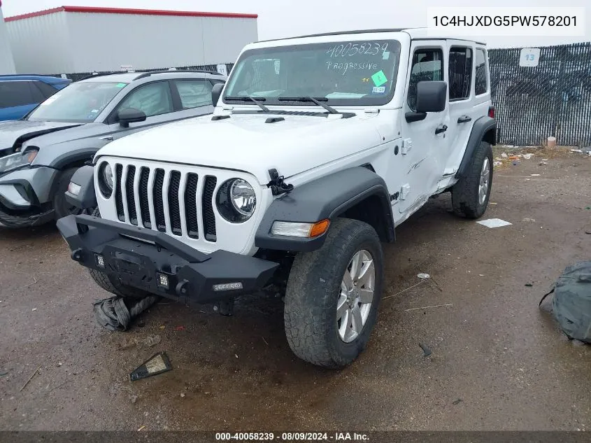 2023 Jeep Wrangler 4-Door Sport Altitude 4X4 VIN: 1C4HJXDG5PW578201 Lot: 40058239