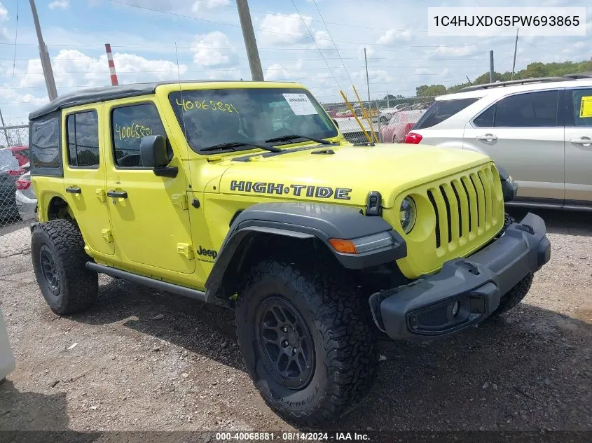 2023 Jeep Wrangler 4-Door High Tide 4X4 VIN: 1C4HJXDG5PW693865 Lot: 40068881