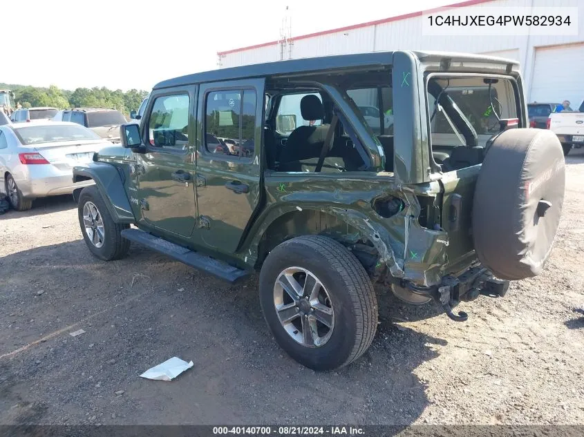 2023 Jeep Wrangler Sahara VIN: 1C4HJXEG4PW582934 Lot: 40140700