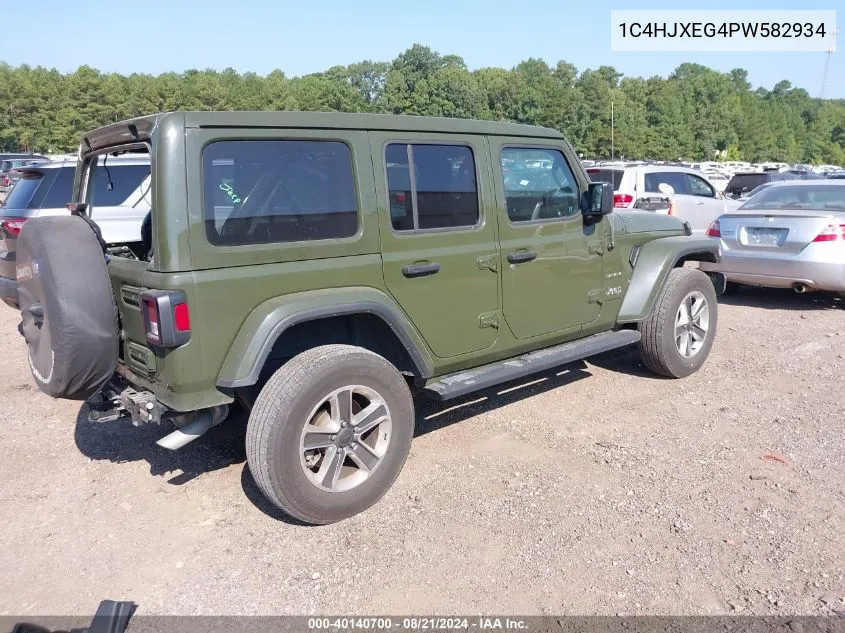 2023 Jeep Wrangler Sahara VIN: 1C4HJXEG4PW582934 Lot: 40140700