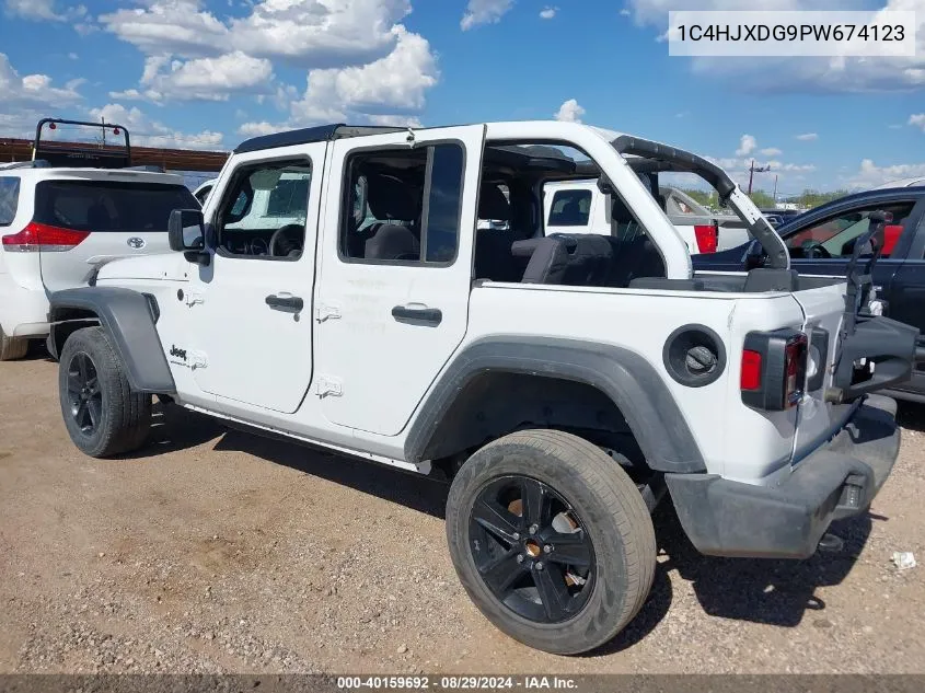 2023 Jeep Wrangler 4-Door Sport Altitude 4X4 VIN: 1C4HJXDG9PW674123 Lot: 40159692