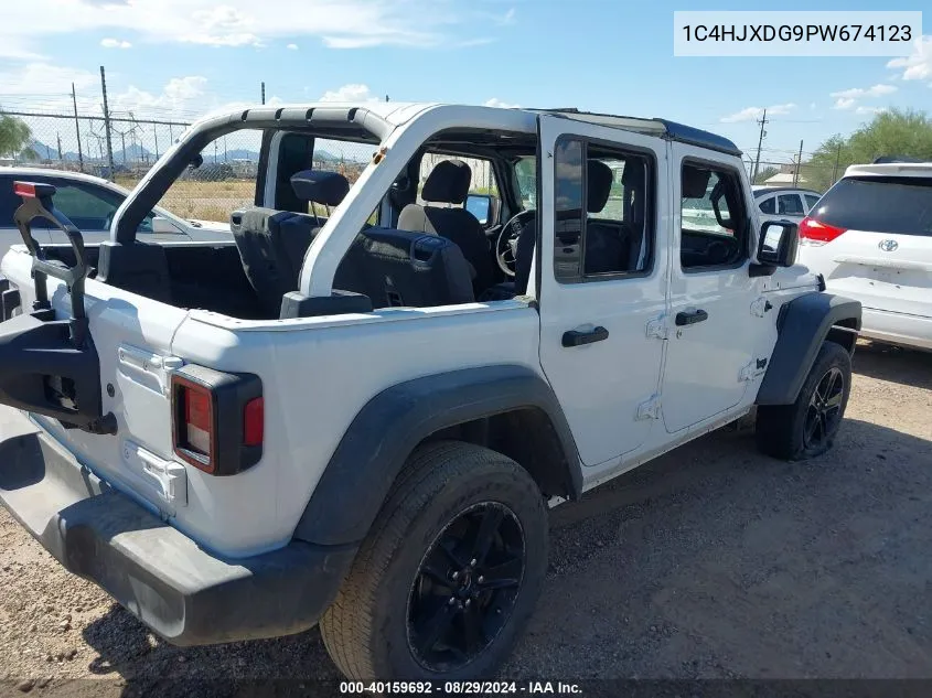 2023 Jeep Wrangler 4-Door Sport Altitude 4X4 VIN: 1C4HJXDG9PW674123 Lot: 40159692