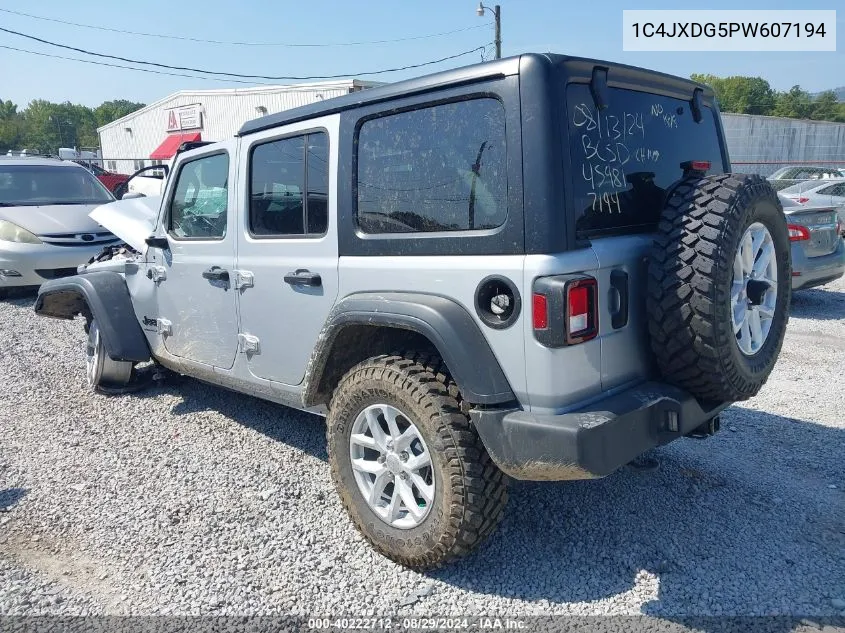 2023 Jeep Wrangler 4-Door Sport S 4X4 VIN: 1C4HJXDG5PW607194 Lot: 40222712