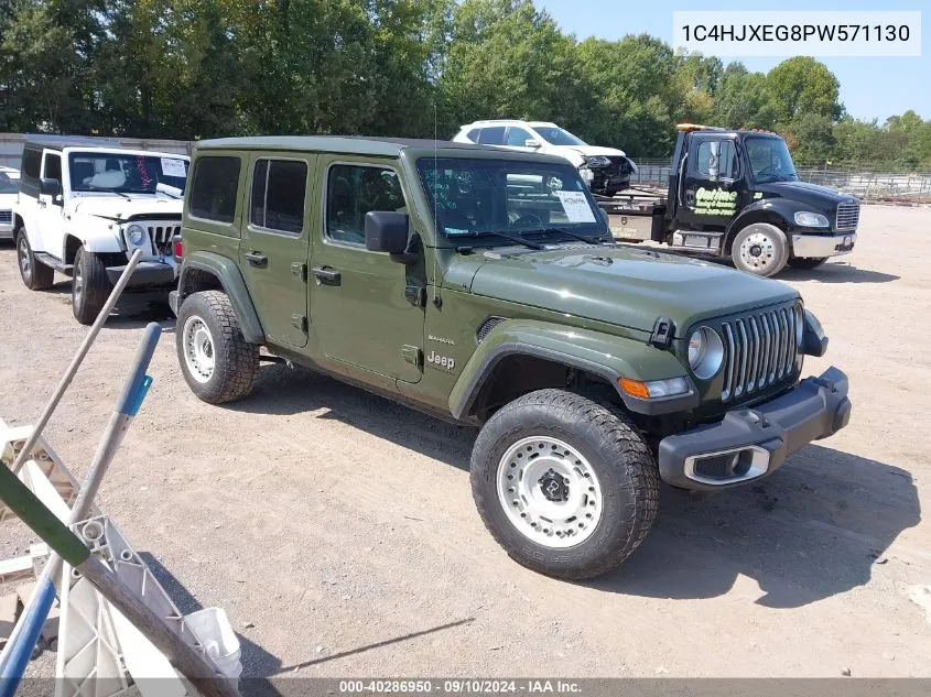 2023 Jeep Wrangler 4-Door Sahara 4X4 VIN: 1C4HJXEG8PW571130 Lot: 40286950