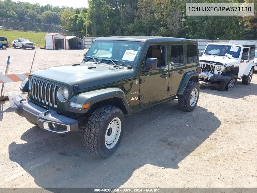 2023 Jeep Wrangler 4-Door Sahara 4X4 VIN: 1C4HJXEG8PW571130 Lot: 40286950