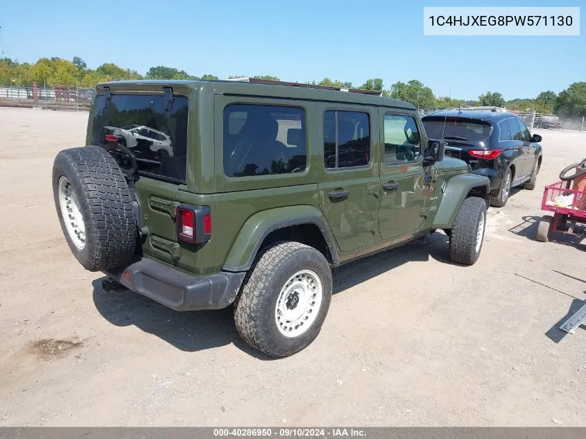 2023 Jeep Wrangler 4-Door Sahara 4X4 VIN: 1C4HJXEG8PW571130 Lot: 40286950