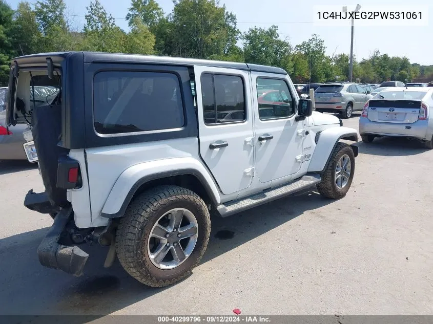 2023 Jeep Wrangler 4-Door Sahara 4X4 VIN: 1C4HJXEG2PW531061 Lot: 40299796