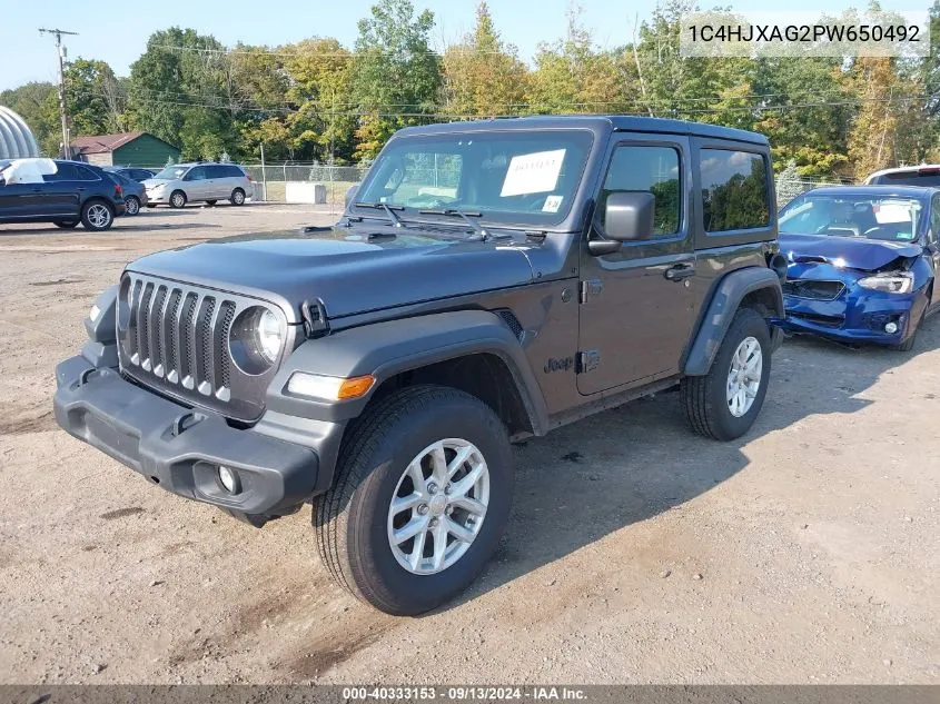 2023 Jeep Wrangler 2-Door Sport S 4X4 VIN: 1C4HJXAG2PW650492 Lot: 40333153